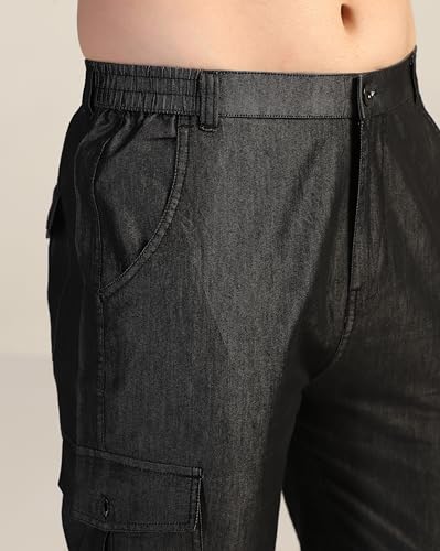 Image of TAGDO Men's Straight Fit Cotton Cargo Jeans Pant (2040)
