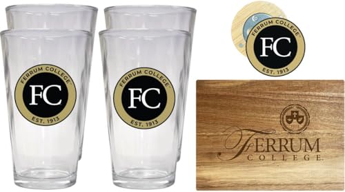 Set de 4 vasos pint y tabla de cortar de madera