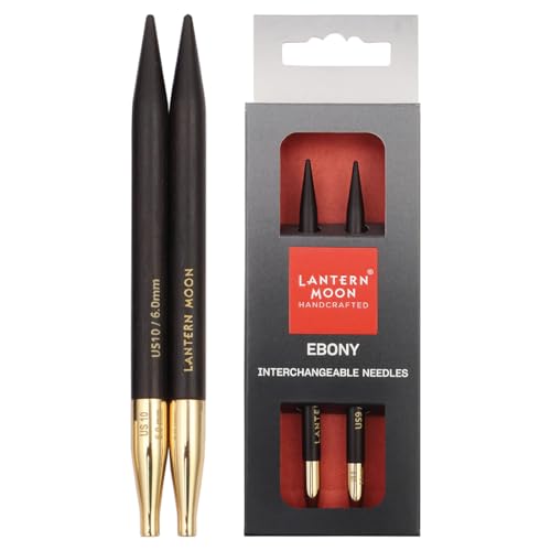 Image of Lantern Moon Ebony Wood Interchangeable Circular Knitting Needles 5 inch (13cm) | US Size 10 (6mm)
