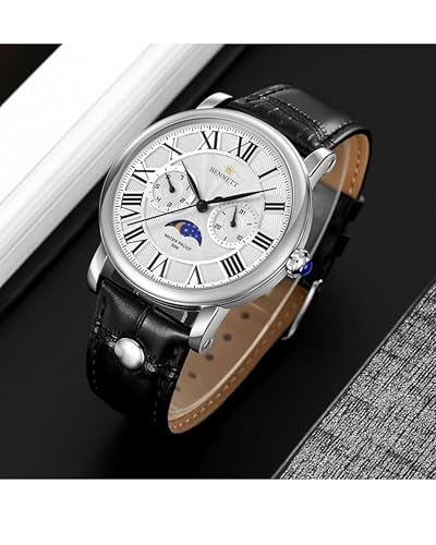 Image of Bennett Celest Limited Edition Men's Watch with Japanese Quartz Movement | Sun & Moon Phase | Premium Analog Dress Watch | Classy Watches for Men