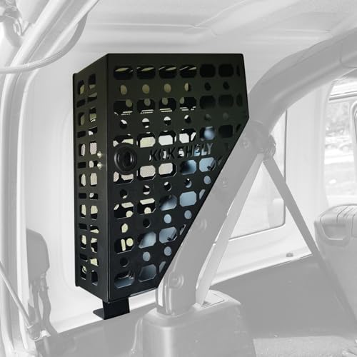 Image of Left Driver Heavy Duty Side Roll Bar Metal Storage Box Molle Panels Compatible With 2018-2025 Wrangler JL JLU 4 Doors|No Drilling|Easy Installation|Not Compatible With Soft Top
