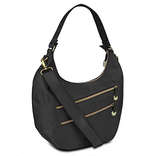 Travelon Hack-Proof Convertible Hobo With Rfid Protection - Black