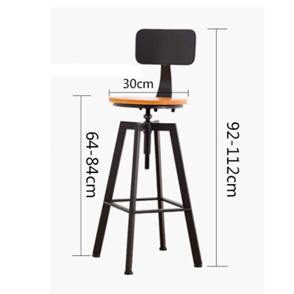 Set di 2 sgabelli da bar in stile vintage industriale da 71 a 86,4 cm
