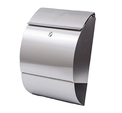 Stainless Steel Mailbox Wall Mount Locking Postal Mail Box Letterbox Home Office