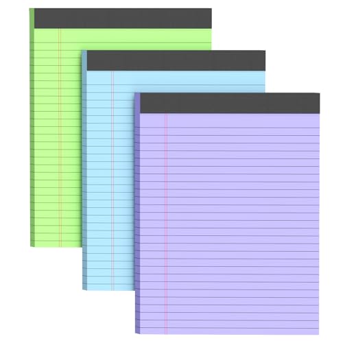 Bloc de notas de colores para oficina con parte trasera blanca resistente y 30 hojas por bloc