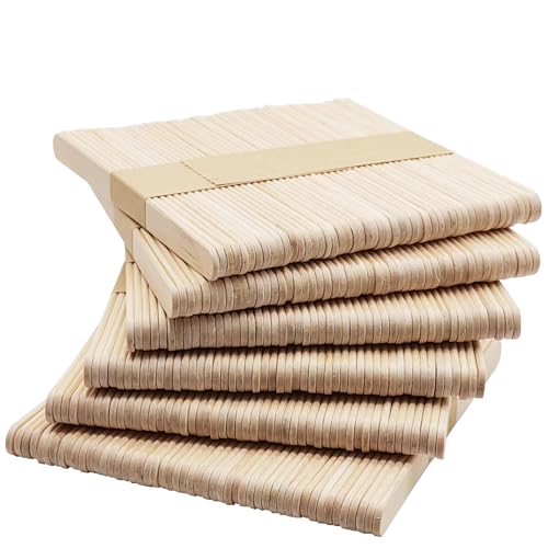 300 Bâtonnets de Glace en Bois, Spatules et Tiges pour le Bricolage et les Travaux Manuels