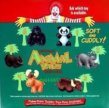 1997 McDonalds Animal Pals Happy Meal (Set of 6)