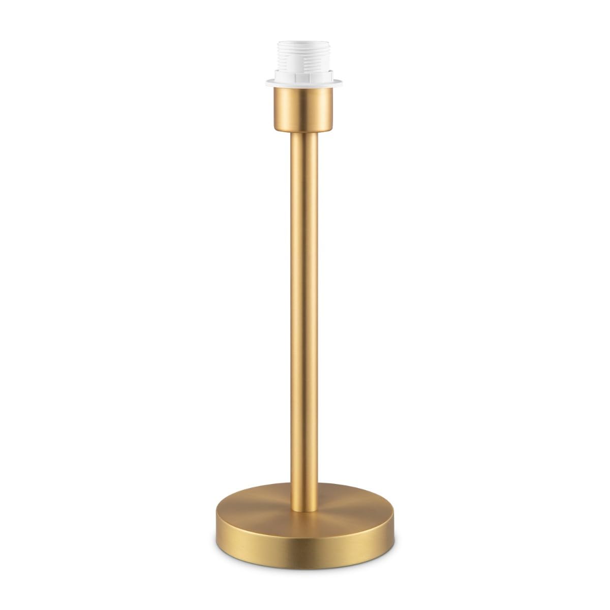 home sweet home collection Lampada da comodino, lampada da tavolo, in ottone, design in acciaio, E27, lampada da tavolo con attacco E27, adatta per lampada a LED, dimensioni 14 x 14 x 39 cm