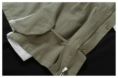 Trench en dentelle haut de gamme avec patchwork ajouré et finitions couture