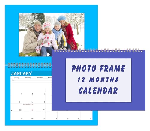 2026 Photo Frame Wall Spiral-bound Calendar Geometrics Edition