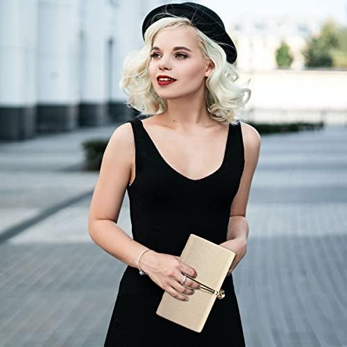 UBORSE Womens Evening Clutch Bag Elegant Envelope Handbag Gold Cocktail Wedding Party Bridal Bag