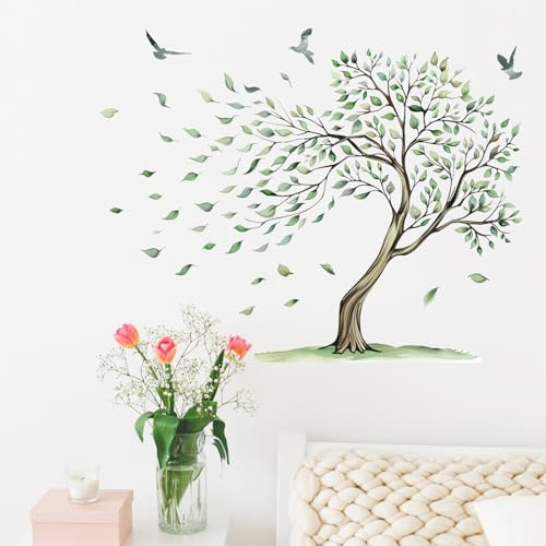 Mfault adhesivo vinilo árbol grande para pared 35x12 in miniatura 5