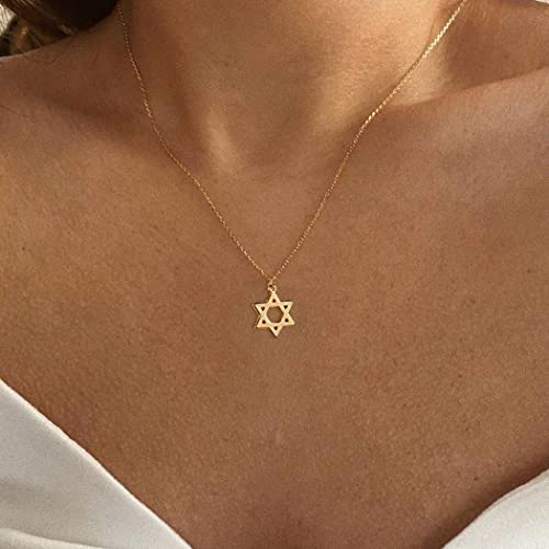 ASCOMY Dainty Gold Pendant Necklace 14k Gold Plated Delicate Tiny Love Heart Star CZ Leaf Pendant Necklace Simple Necklaces Everyday Jewelry for Women4
