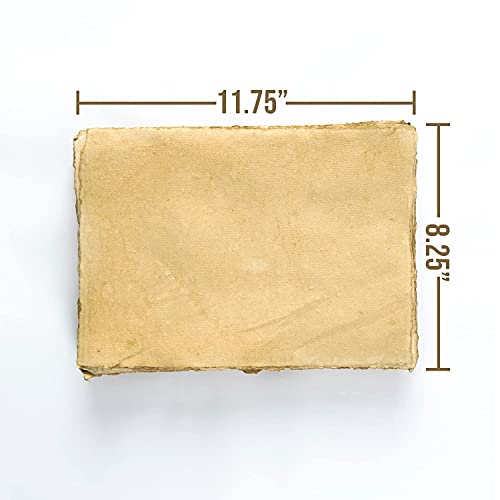 Blank Vintage Handmade Deckled Edge Paper | 75 Sheets Of Recycled Cotton Papers, Perfect Sheet For Any Medium, Blank Watercolor Paper Cards, 150 Gsm Thick & Acid-Free Antique Paper #TOP5