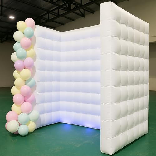 Inflatable Photo Booth Wall White 8.2X8.2X4FT