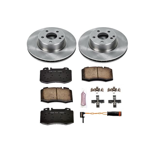 Image of PowerStop Front Brake Kit for Mercedes-Benz CL500 2003-06 |S350 2006 |S430 2003-06 |S500 2002-06 - Z17 Ceramic Brake Pads & Disc Rotors Replacement, KOE2932