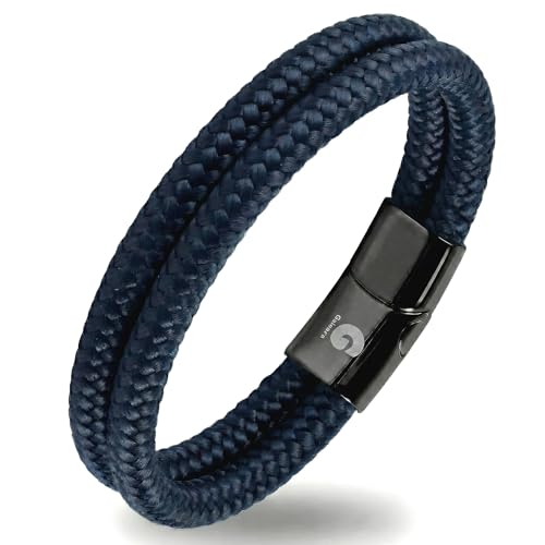Pulsera Cuerda Hombres Mujeres | Pulseras de cuerda naval Galeara con Cierre Magnético, 185, Material
