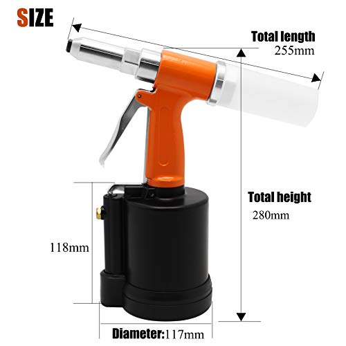 image for NEWTRY Air Hydraulic Double Power Pop Rivet Gun Industry Pneumatic Pop