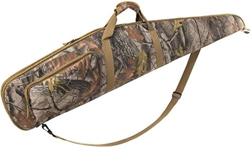 KIRIOUL Soft Rifle Case Water-Resistant Carrying Gun Case with Adjustable Shoulder Strap Thick Foam Padded Shotgun Bag for Scoped Rifles - Camouflage - 46 Inch