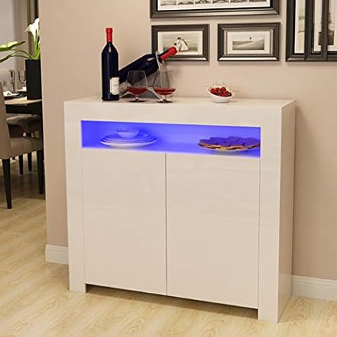 Panana Modern LED Sideboard with High Gloss Finish Cover