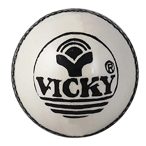 Image of Vicky Challenger White Cricket Ball Constructed with Alumtanned Large Thick Leather Suits Every Balling Style Ideal for Professional Use- 4 Pcs (Pack of 1)