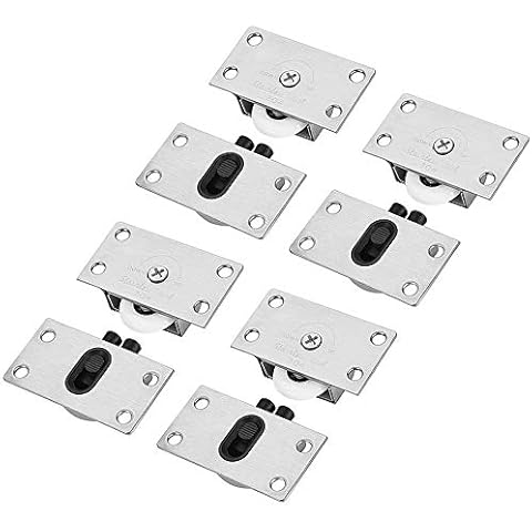 Rayong 8Pcs(4 Sets) Premium Sliding Door Roller 23mm Sliding Door Wheels, Sliding Wardrobe Door Wheels, Furniture Wardrobe Roll Rollers for Furniture Wardrobe Cupboard Cover