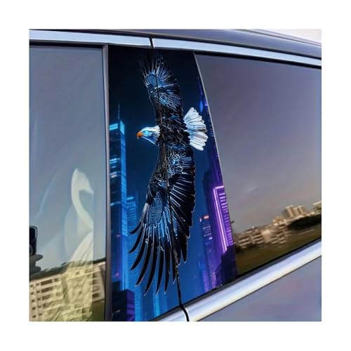 Accessoires automobiles autocollants de pilier de voiture, film protection pour fenêtre motif aigle