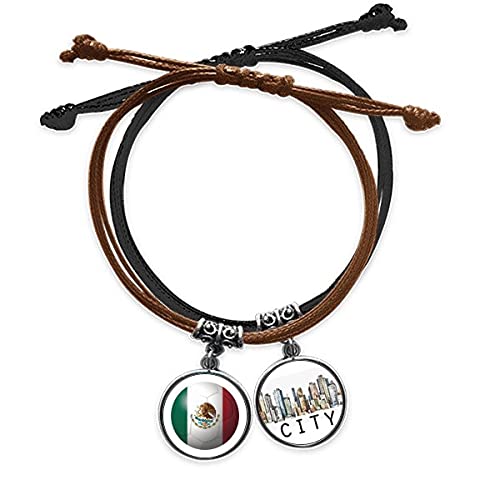 Bracelet Drapeau National de la Coupe du Monde en Cuir et Corde Sidi