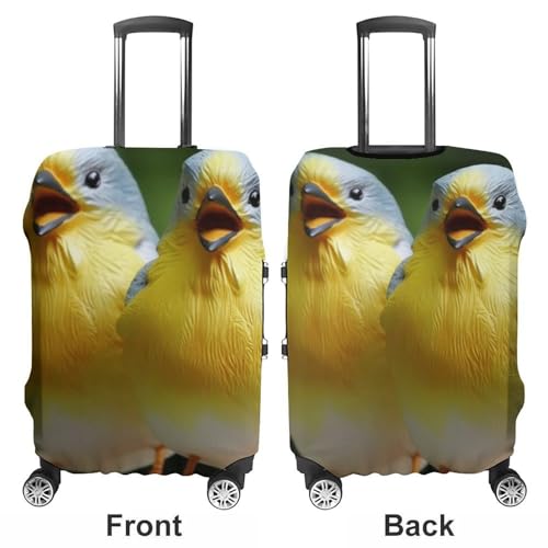 Funny Bird Luggage Cover, Elastic Luggage Protector Fits 19-32in Suitcases, Washable & Anti-Scratch Suitcase Cover for Men Women M3