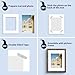 Mat Board Center, Pack of 5, 11x14 for 8x10 Photo Picture Double Mats - Acid Free, 8-ply Thickness, White Core - for Pictures, Photos, Framing (White Over White)
