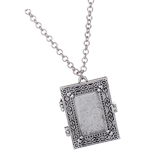 Preisvergleich Produktbild sharprepublic Gothic 3D Buch Foto Bilderrahmen Medaillon Anhänger Charme Langkettige Halskette