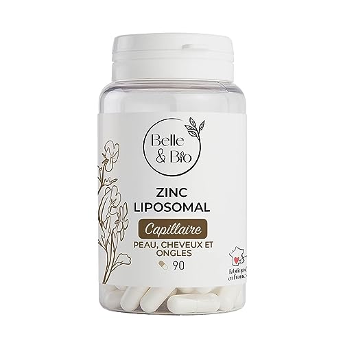 BELLE ET BIO - Zinc Liposomal - Fabriqué en France -Cheveux et Ongles - 90 gélules