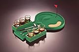 GIFTS INFINITY Mini Golf Game Set β Standard Green Edition with 1.75oz Glasses, The Perfect Tabletop Fun for Golf Fans and Party Enthusiasts!