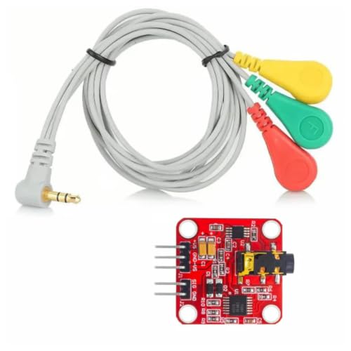 Image of Robocraze Ecg module AD8232 ECG Heart Rate Monitor Module Biomedical Sensor Kit | Single Lead ECG Measurement Board Compatible with Arduino | Real-Time Heart Pulse Monitoring for Science