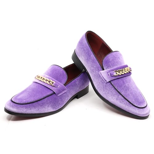 Image of Men's Vintage Velvet Designer Classic Dress Tuxedo Smoking Slipper Loafer Slip On Shoes Arthur-02