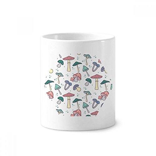 Porte-stylo céramique champignon bleu stable pour bureau et brosses à dents