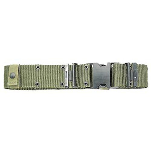 Military Outdoor Clothing Previously Issued U.S. G.I. Large Olive Drab Military Surplus Pistol Belt with Black Quick-Release Buckle