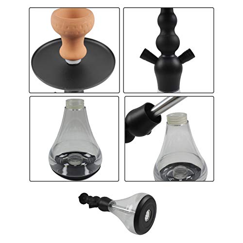 16" mittleres Shisha-Set, komplettes Zubehör, klare Acrylvase, 59" Einzelschlauch, BPA-frei, geeignet für zu Hause oder auf Reisen, tragbare Shisha – Bild 5