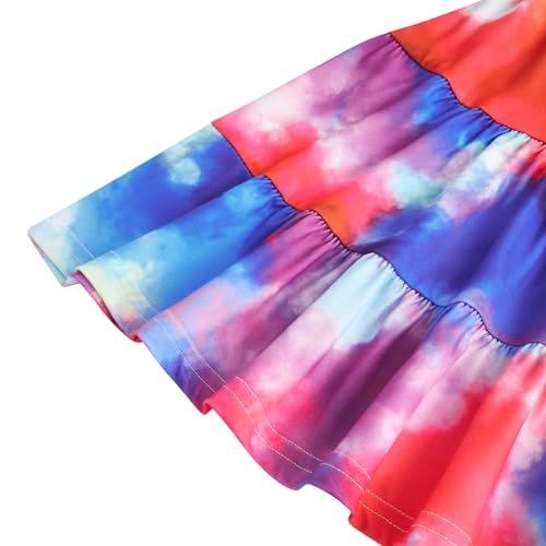 Image of Vieille Toddler Girls Summer Dress Ruffle Casual Beach Sundress 2-8 Years