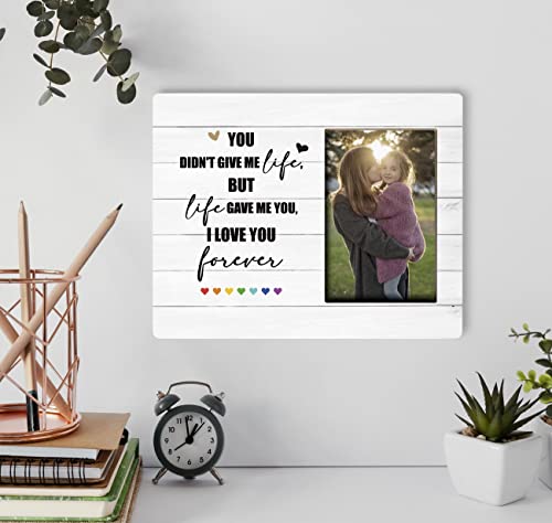 Picture Framed Gift Wood Plaque Sign, Photo Frame Home Hanging Decor, Beautiful Photo Frame Gift For Mom, Love Mom Gift, Rustic Mother's Day Gift, Birthday Thanksgiving Christmas Gift For Mom #TOP3