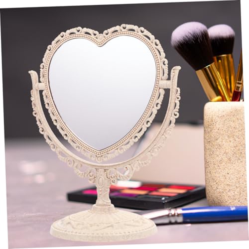 Miroir de table pivotant beige Homoyoyo style rétro pour coiffeuse - 7