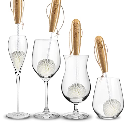 Cairncleaner Whiskey Tasting Glass Brush - Also For Wine Glasses And Champagne Flutes, Dark Hardwood #TOP2