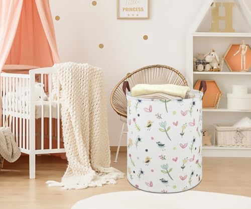 Image of CLOCOR Kids Laundry Basket,Waterproof Baby Nursery Hamper,Collapsible Fabric Storage Container,Toys Bin,Room Decor,Gift Basket(Painting