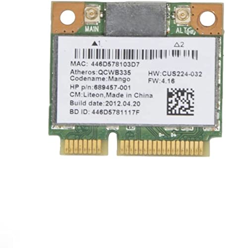 SUNNY-MARKETQualcomm Atheros AR9565 QCWB335 150Mbps+Bluetooth4.0 Half Mini PCI-Express WLAN WIFI Wireless Card