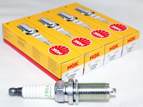 Bougies d'allumage NGK LFR6A en lot de 4 pour résoudre les ratés moteur
