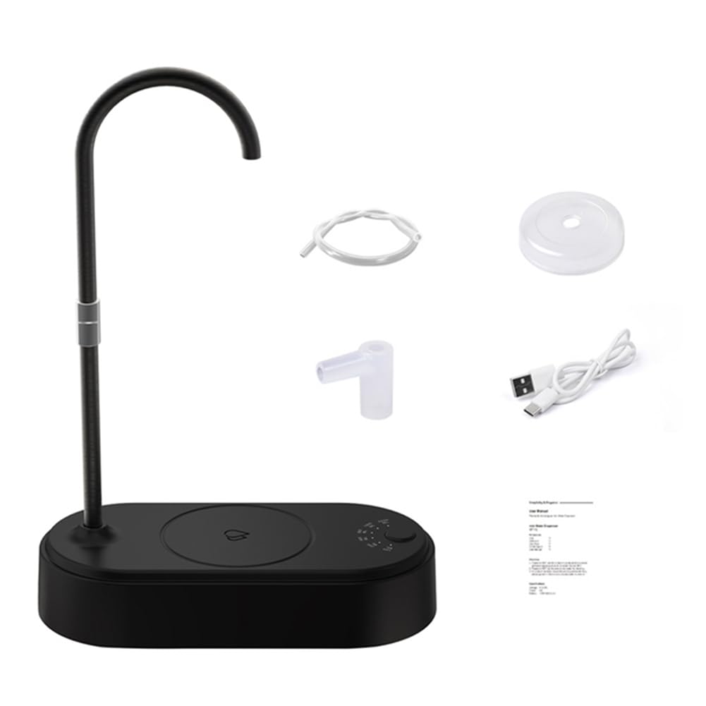 Vjsujehgy Water Bottle Pump Desktop Electric Water Dispenser Type-C Charging Portable Automatic Desktop Water Pump Black