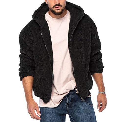 Amazon.com: Mens Double Side Fleece Jacket Fluffy Fuzzy Full Zip