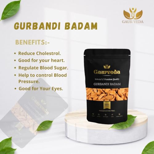 Image of GAURVEDA Gurbandi Almonds & Kandhari Kishmish Combo | Natural Dry Fruits Mix | Rich Source of Energy & Nutrients | Healthy Snack (Badam, Raisin)