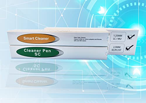 Fyboptwu - 2 Pcs Fiber Optic Cleaner Fiber Optic Tools Fiber Cleaning Pen For Lc/Mu Connector & Sc/St/Fc Connector #TOP5