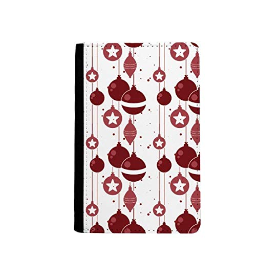 Étui portefeuille de voyage passeport Noël rouge blanc 3.7x5.8